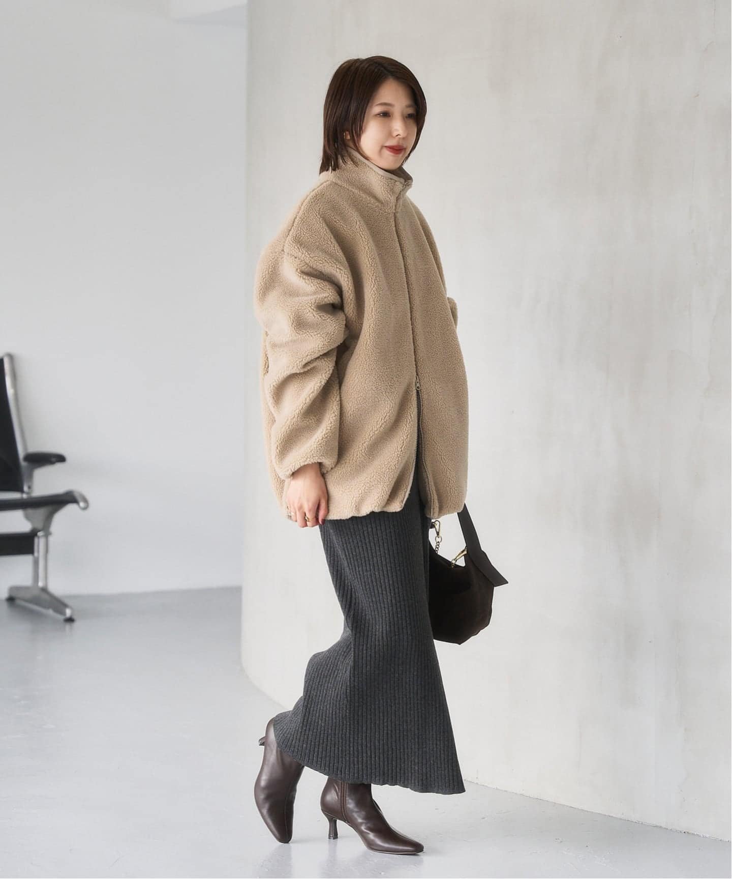 LE TALON｜《追加》6cmフレンチスクエアフィットショートブーツ