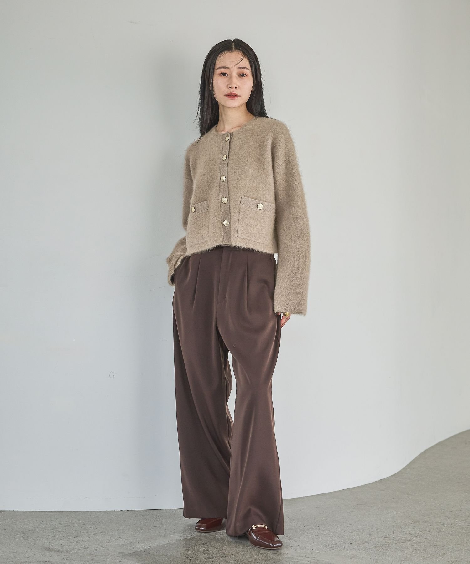 A part by｜CNラクーンコンキンボタンカーディガン | Rakuten Fashion