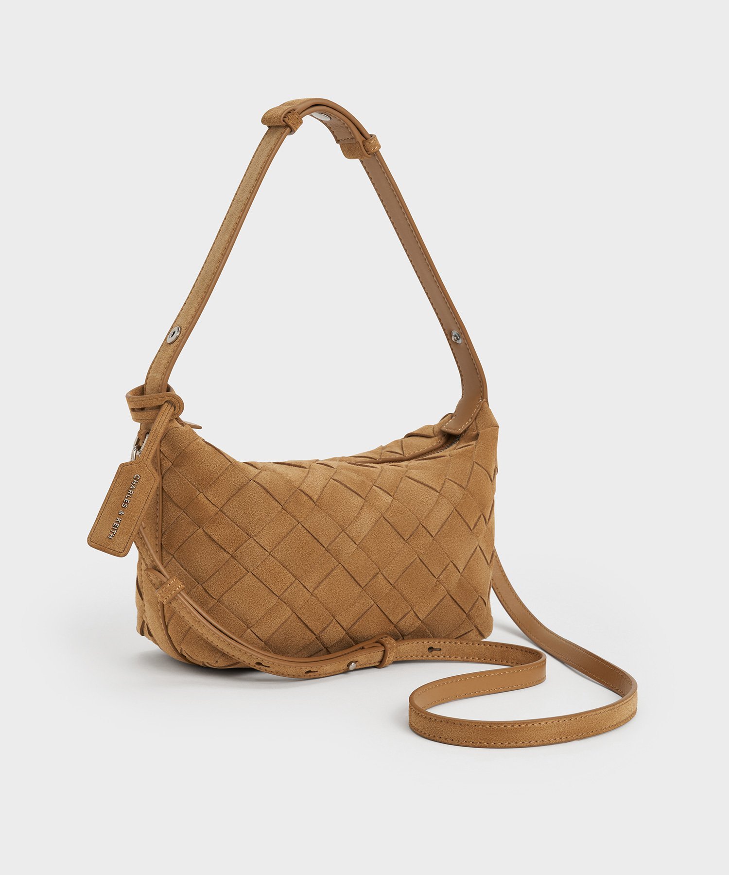 CHARLES & KEITH｜Ivette イヴェット スエードウーブンショルダー