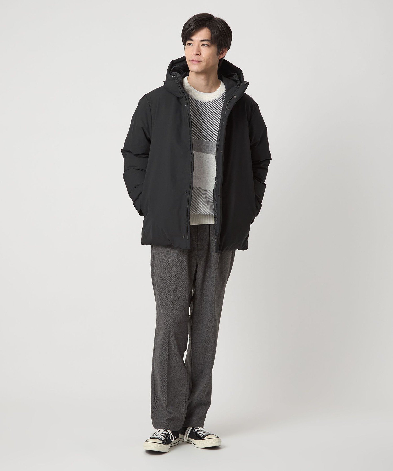 UNITED ARROWS green label relaxing｜T/W フード ダウン ブルゾン