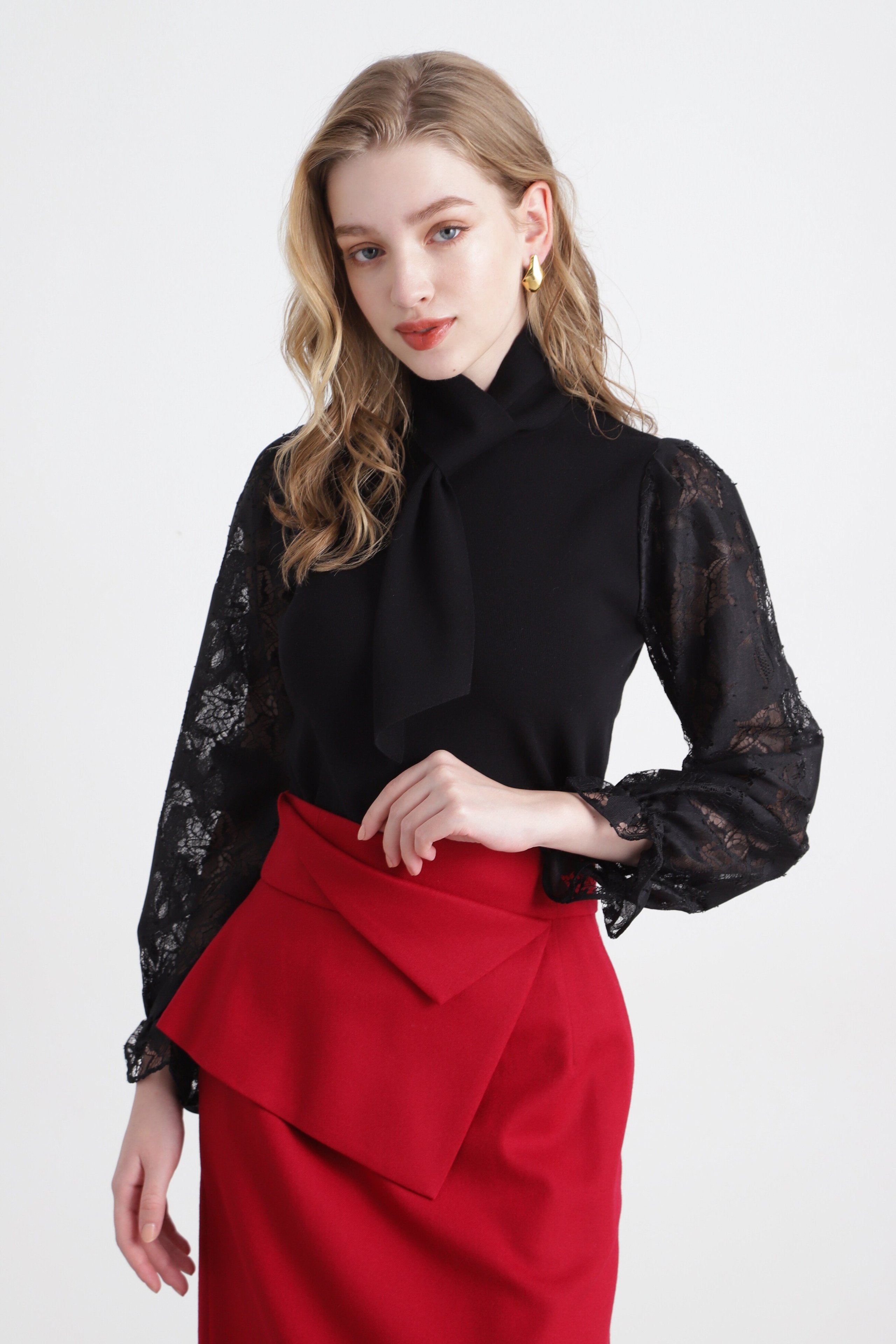 PINKY&DIANNE｜◇レースコンビニットプルオーバー | Rakuten Fashion