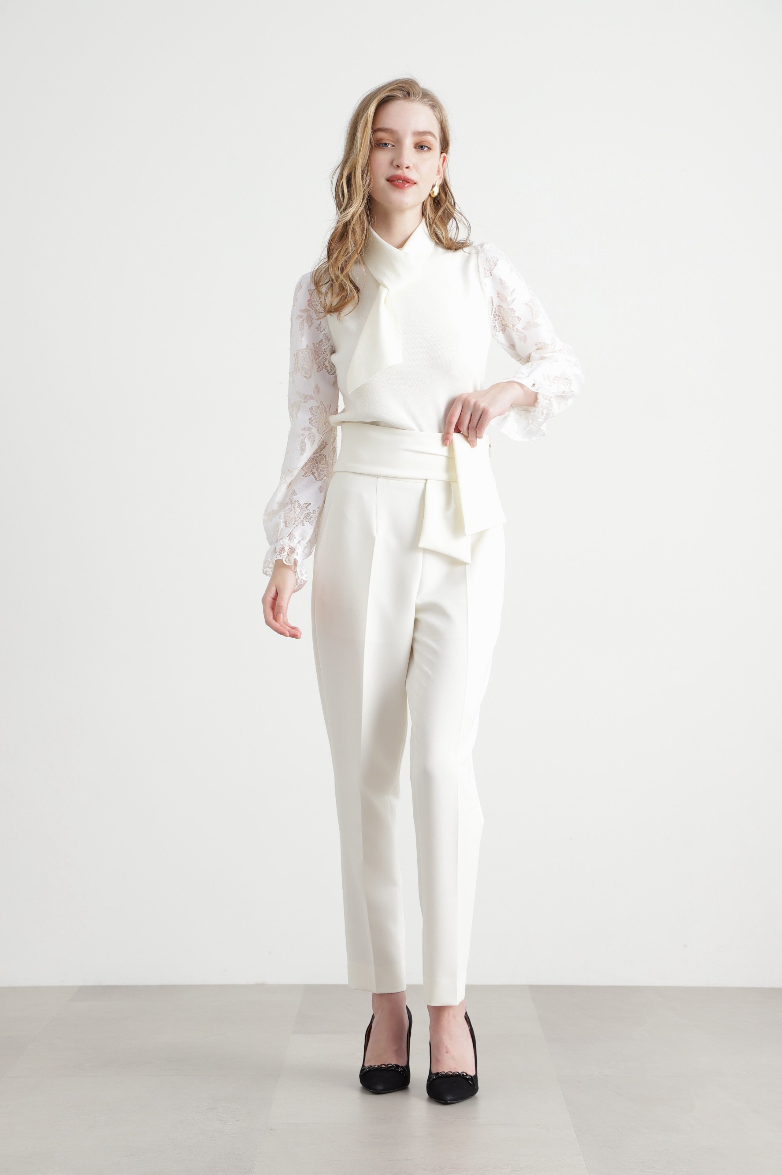 PINKY&DIANNE｜◇レースコンビニットプルオーバー | Rakuten Fashion