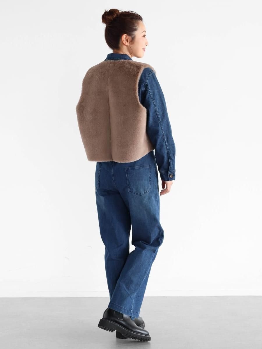 Vin｜リバーシブルフェイクファーベスト | Rakuten Fashion(楽天