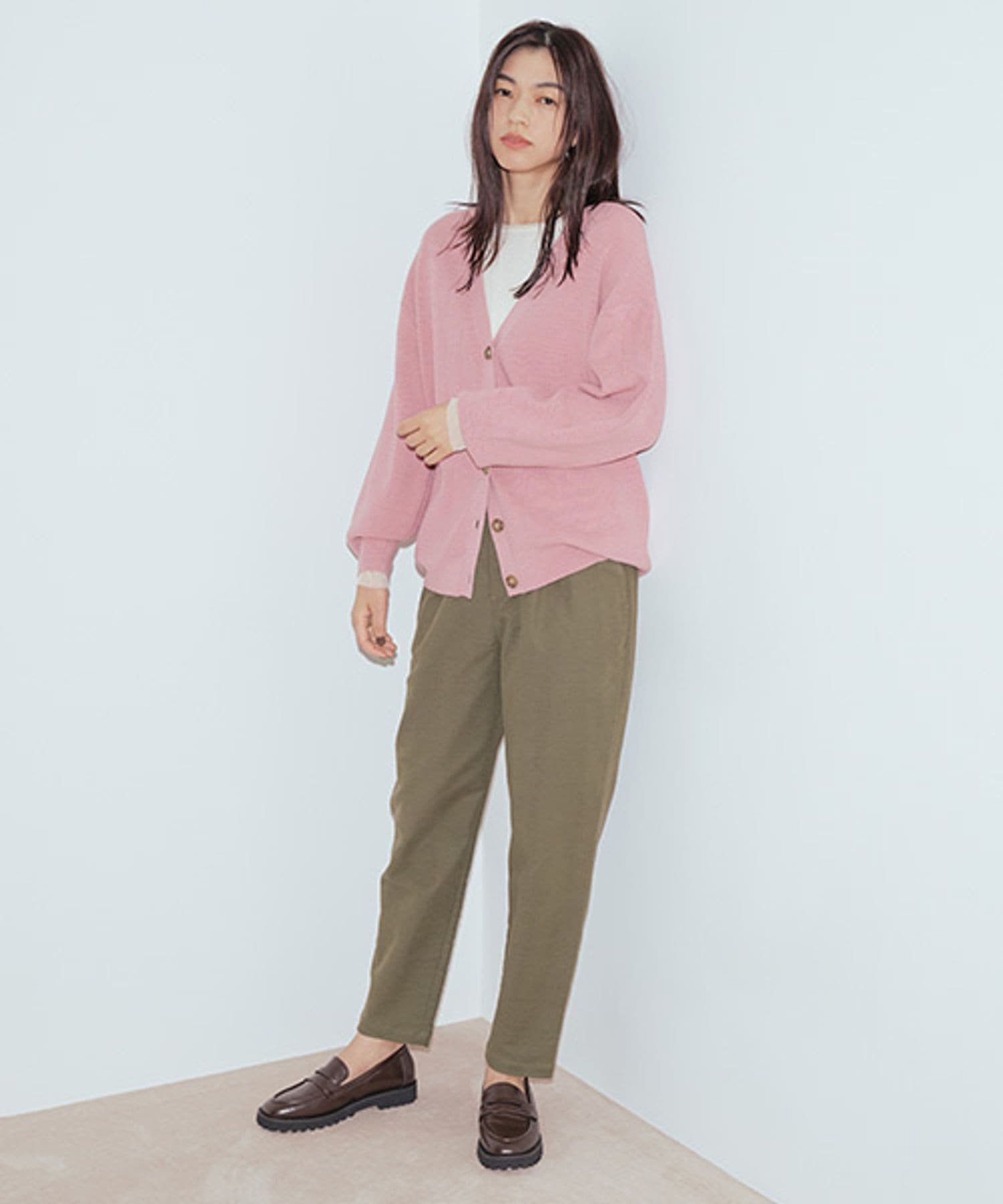 studio CLIP｜12ゲージ畦Vネックニットカーディガン | Rakuten Fashion