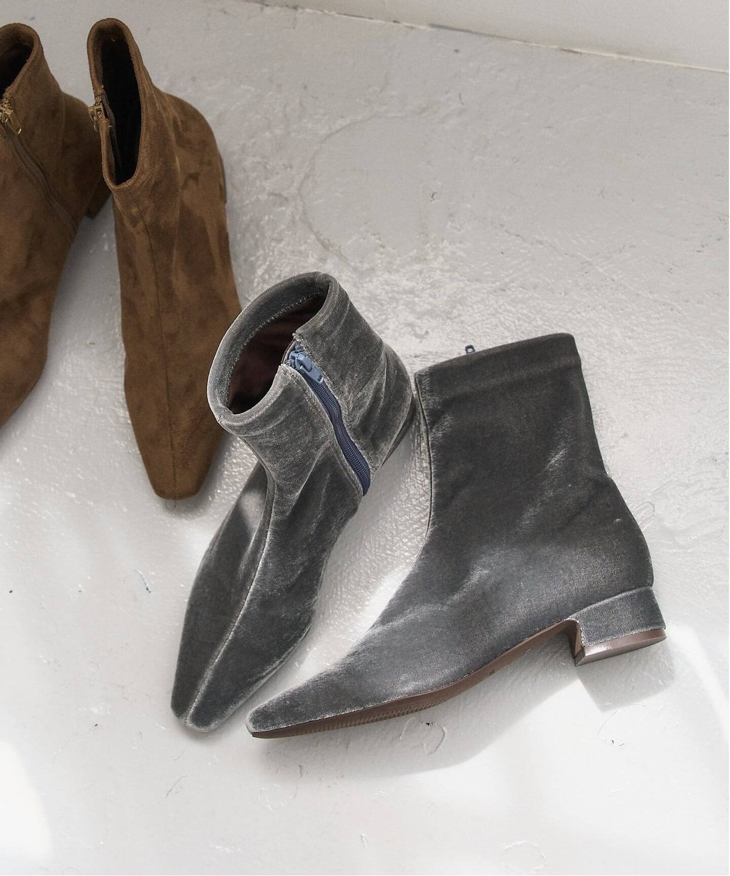 LE TALON｜《追加》3cmフレンチスクエアフィットショートブーツ