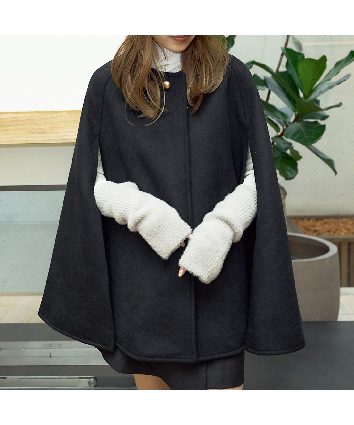 Rouge vif la cle｜【一部店舗限定】ウール混マント ケープ | Rakuten