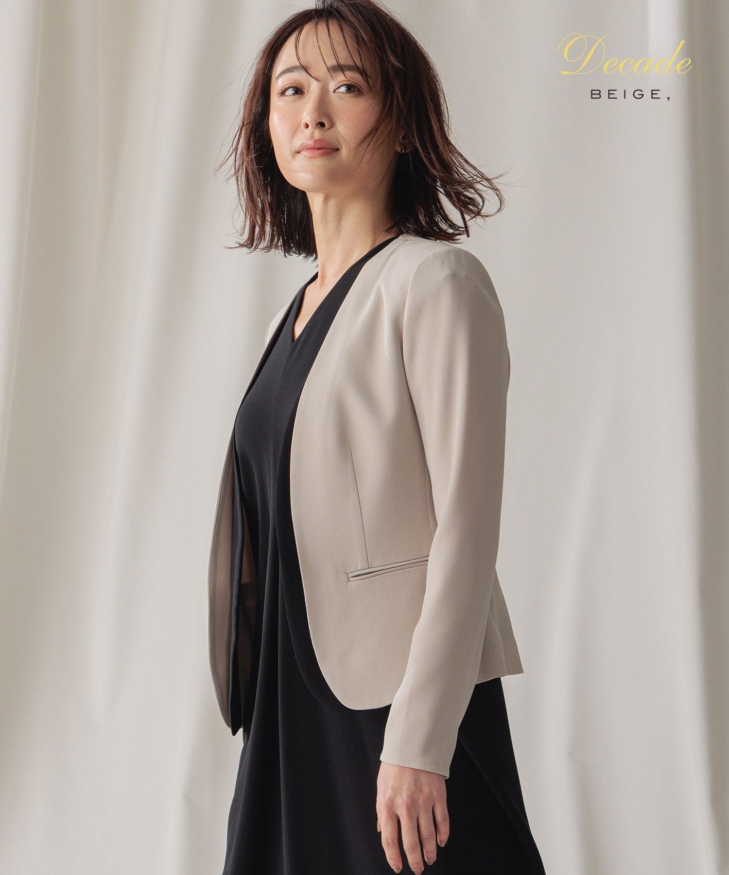 BEIGE,｜CINDY / ダブルカラージャケット | Rakuten Fashion(楽天