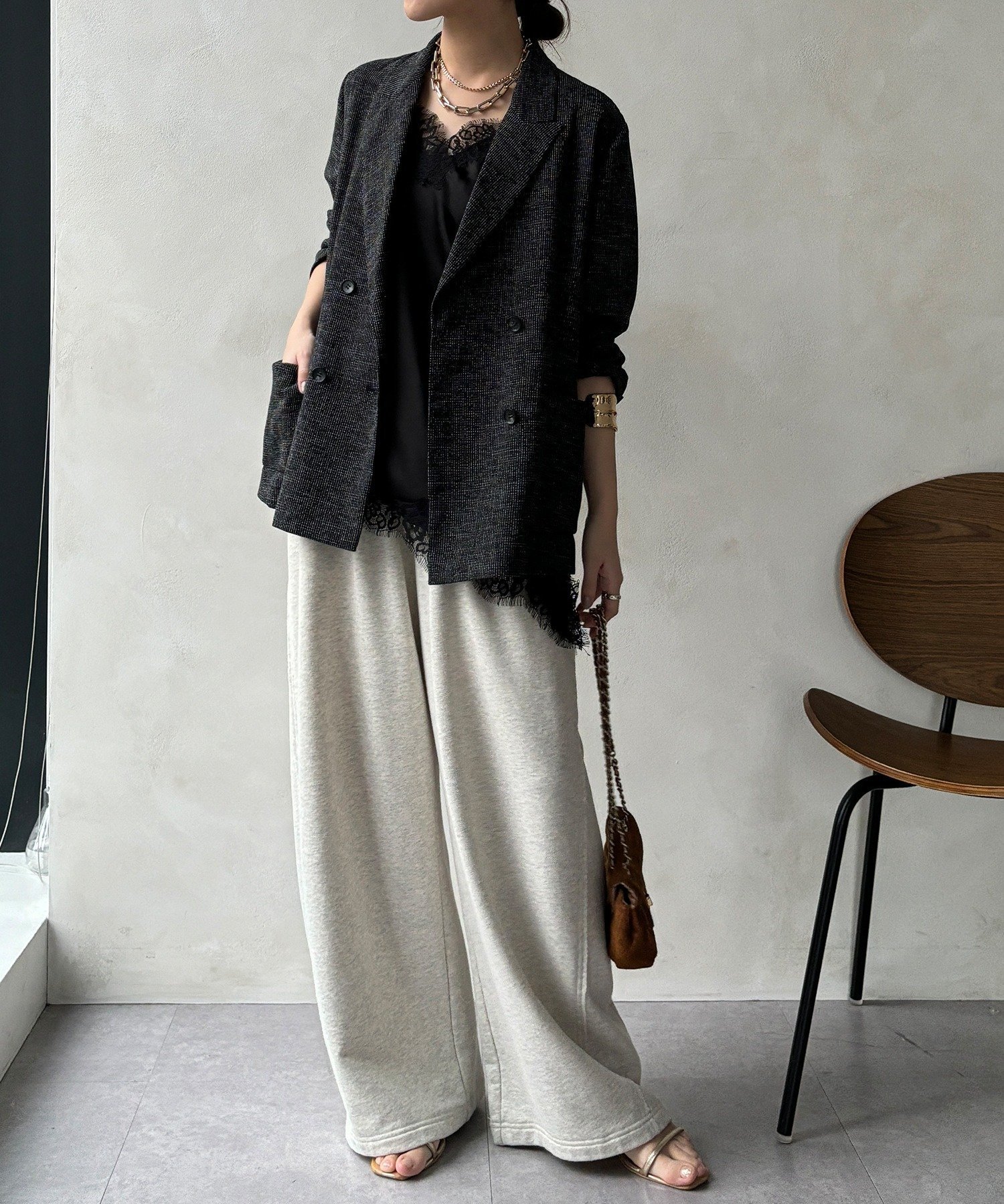 DOUDOU｜ショート丈アシメレースキャミ | Rakuten Fashion(楽天