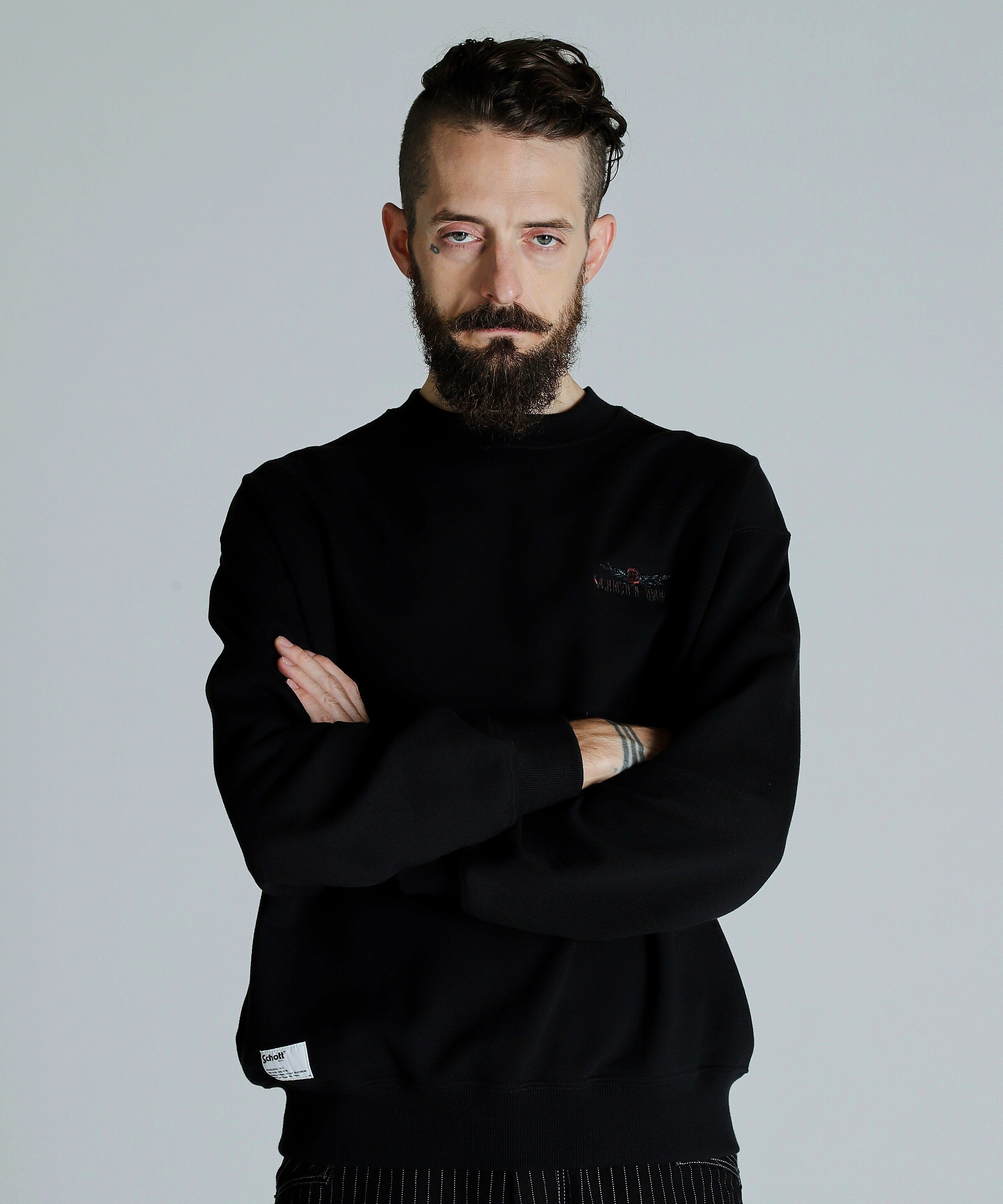 Schott｜CREW SWEAT SHAKE HAND DRAGON/クルースウェット シェイク