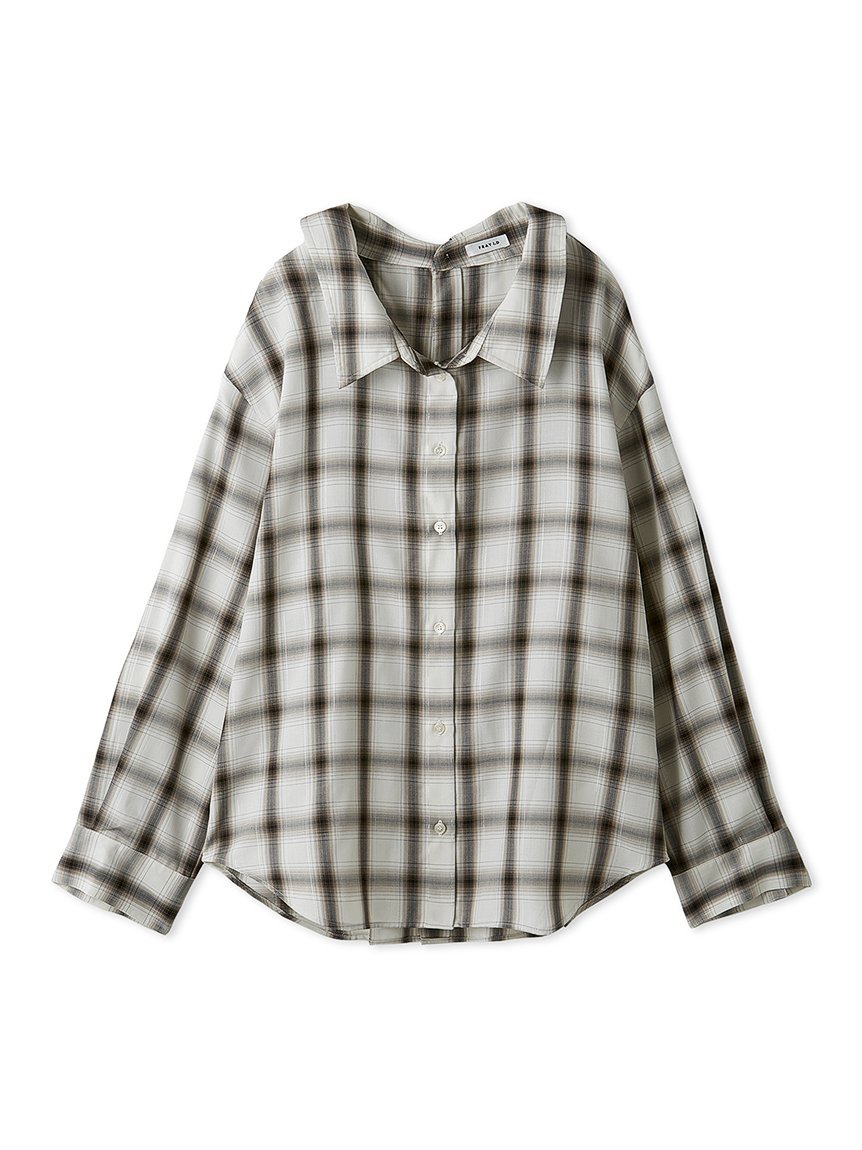 FRAY I.D｜オンブレラメチェックアシメシャツ | Rakuten Fashion(楽天