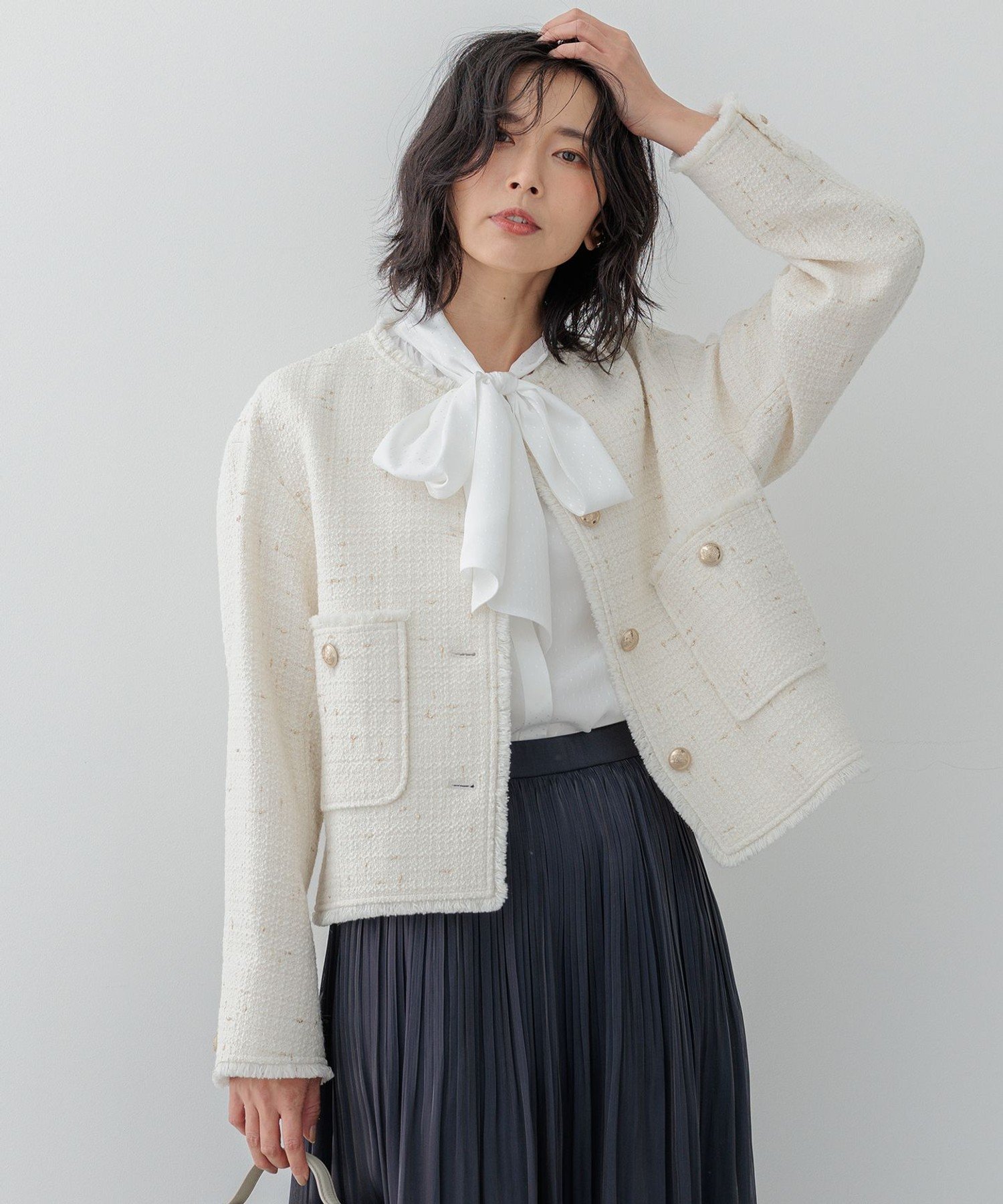 23区｜【滝沢眞規子さん着用】GIOLICA ボタン ツイード ジャケット