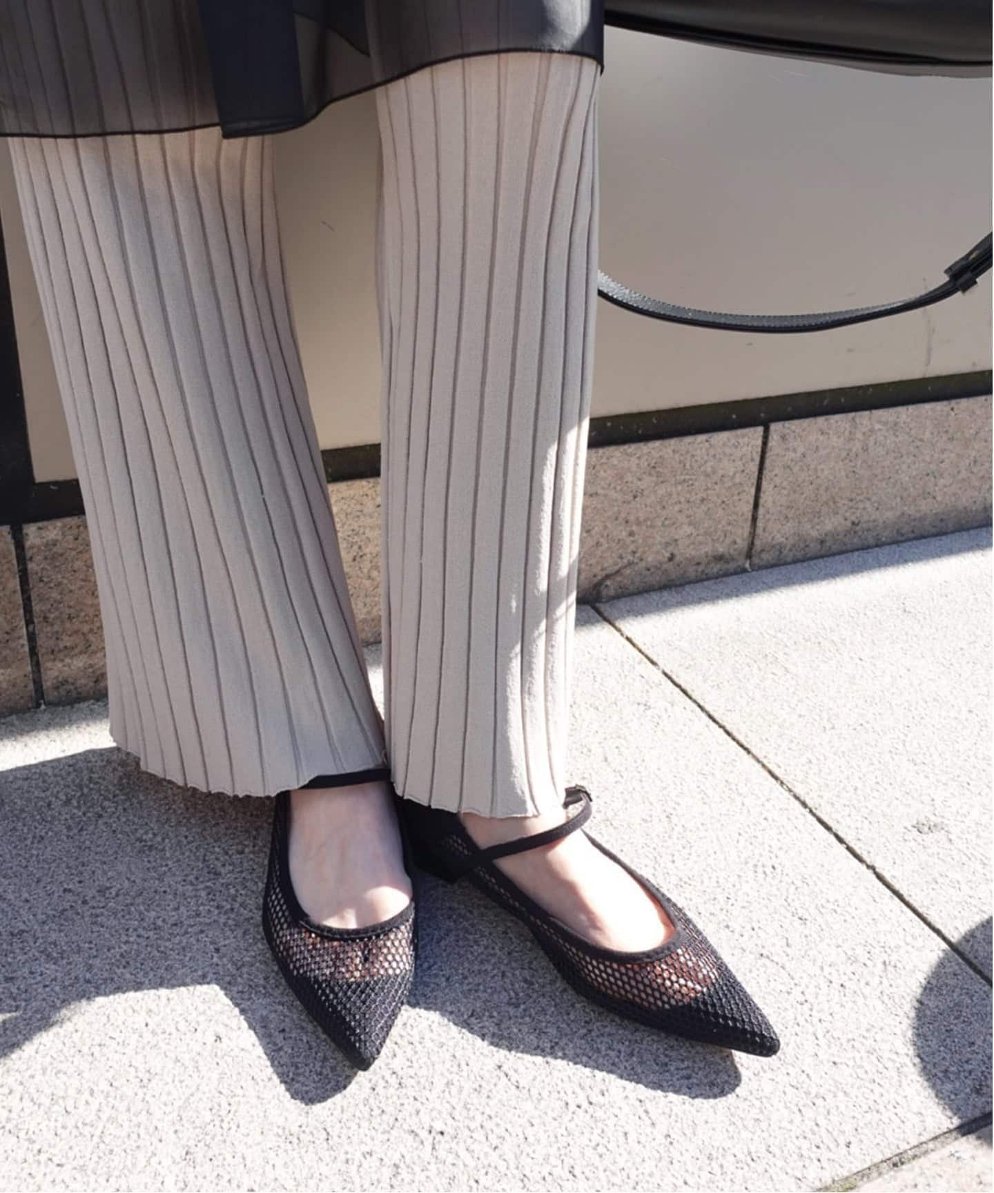 LE TALON｜《追加予約2》ポインテッドネットワンストラップフラット