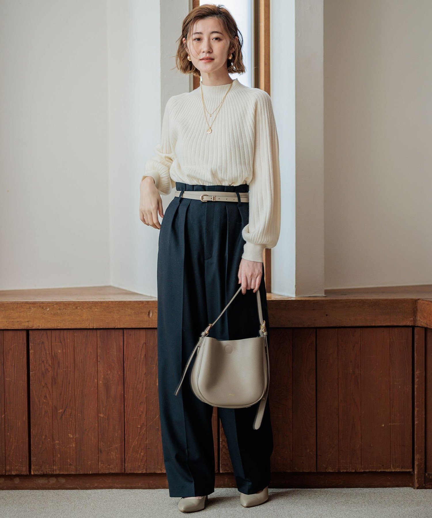 23区｜セミウーステッド モックネック ニット | Rakuten Fashion(楽天