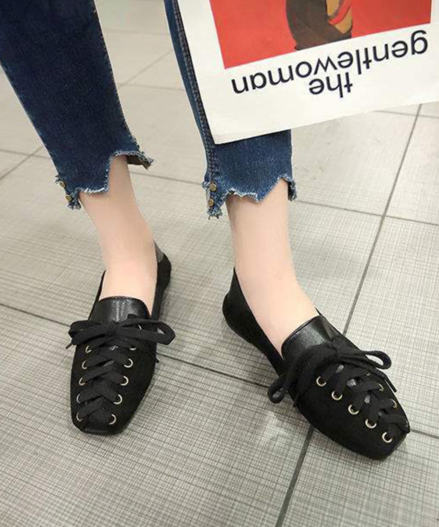 chuclla｜2way レースアップ ポインテッドシューズ chs25a015