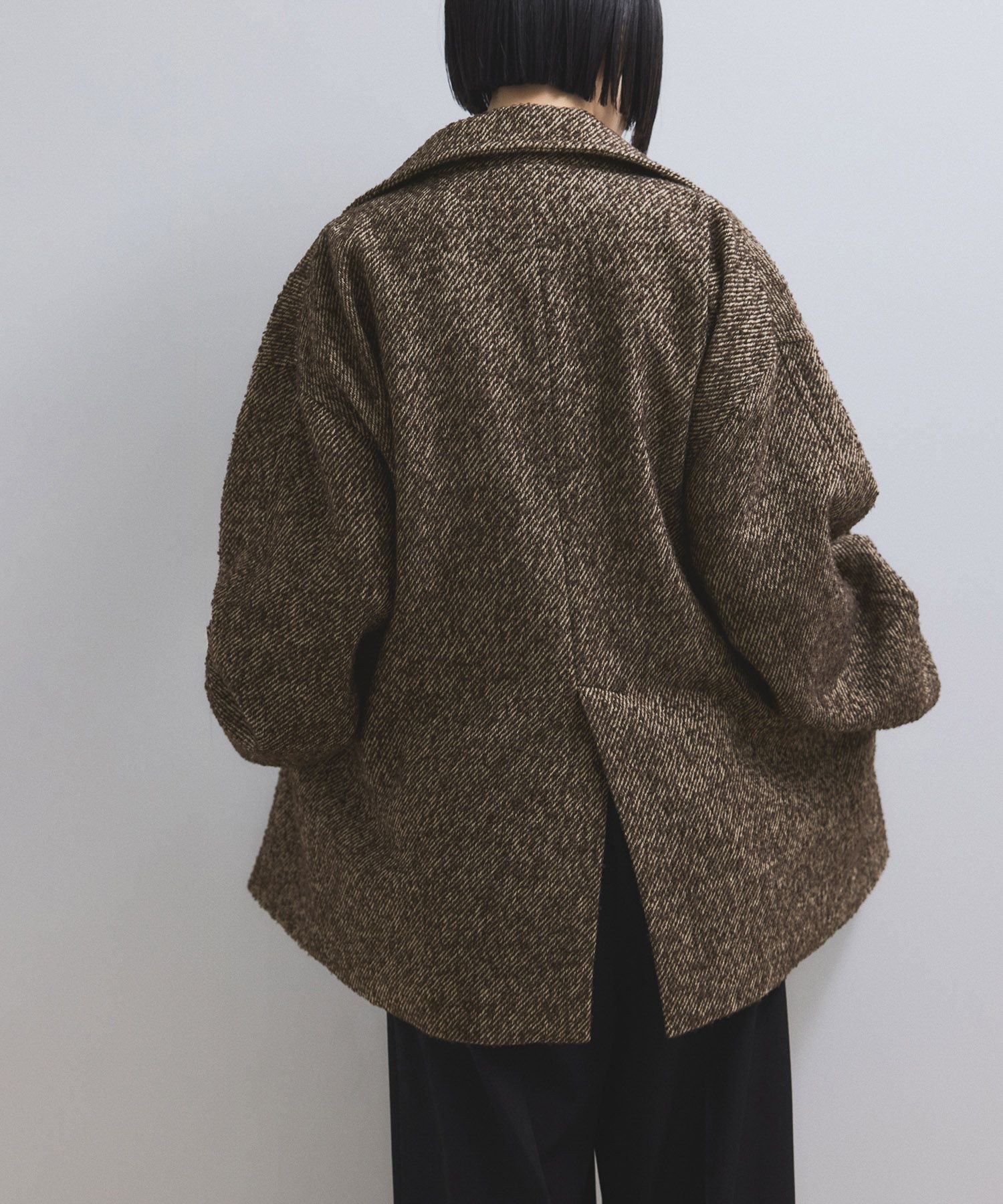 ADAM ET ROPE'｜【WEB限定】スタンドカラーウールミドルコート