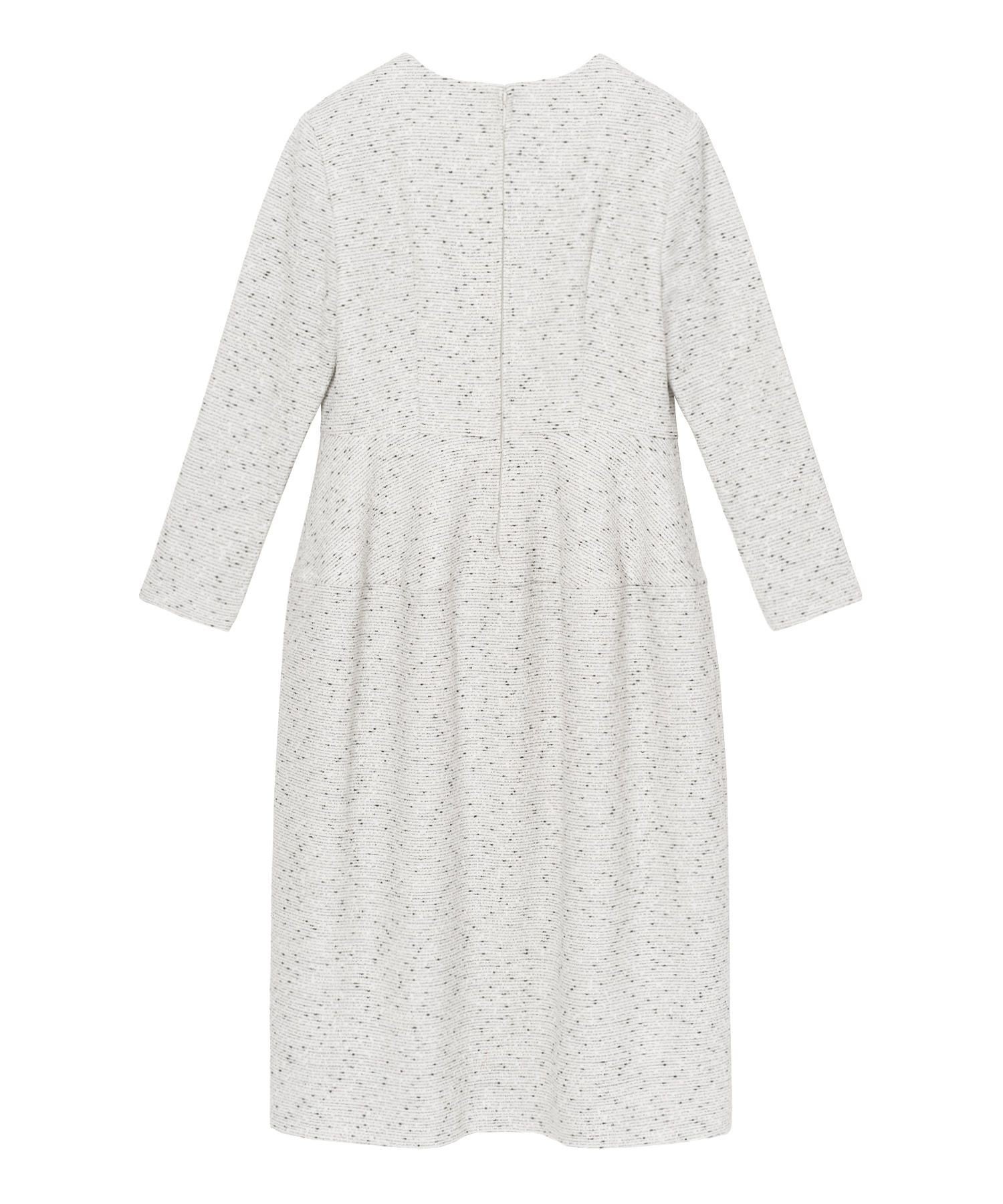 ANAYI｜【Eternal Line 2024】ツイードジャージーコクーン ワンピース