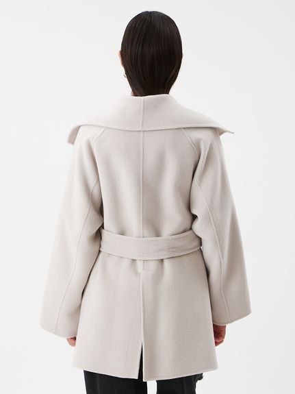 Mila Owen｜共ベルト付きビックカラーミディ丈コート | Rakuten