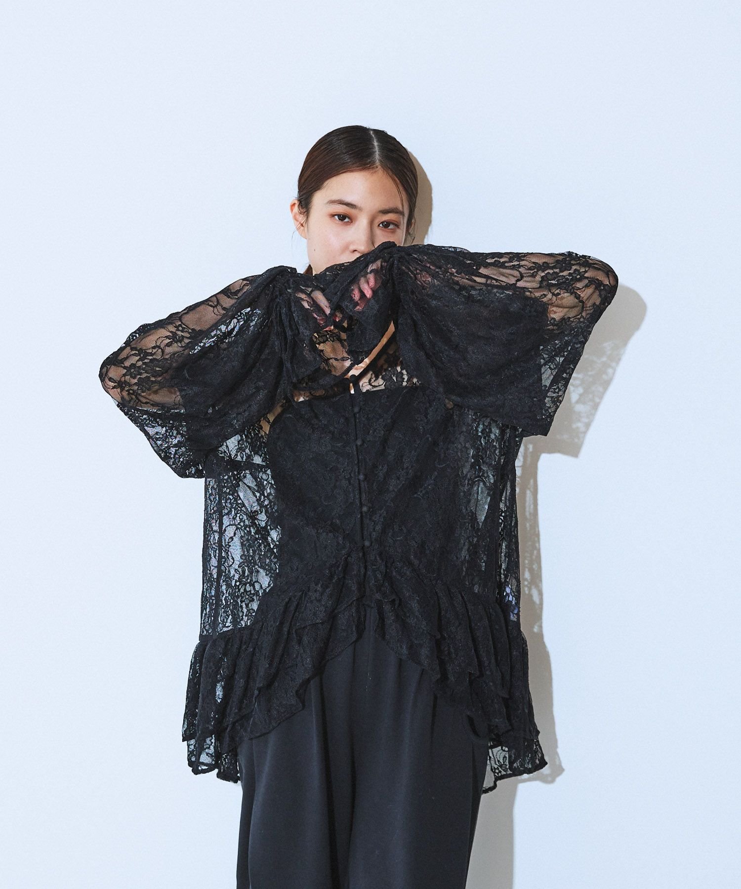 JEANASIS｜Wフリルヘムレースブラウス | Rakuten Fashion(楽天