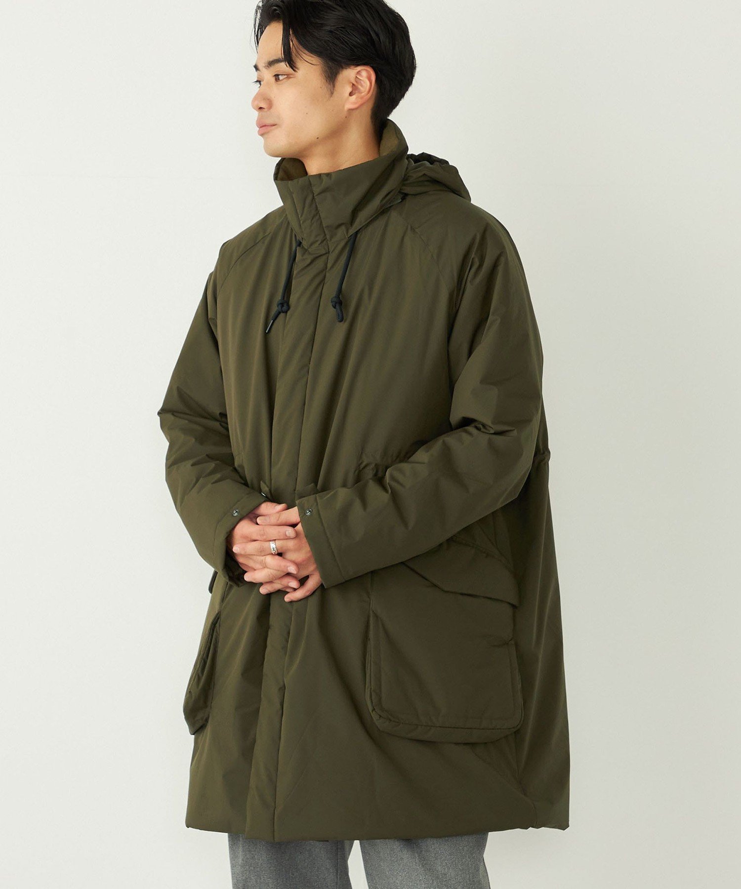 patagonia フード付きモッズコート Sサイズ オリーブ モッズコート メンズ 春 コート スプリングコート ロングコート