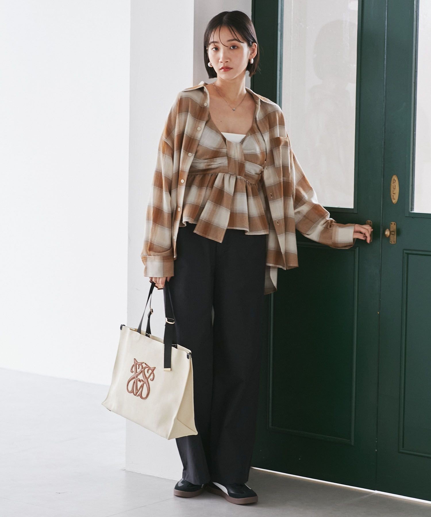 VIS｜オンブレチェックリボンビスチェ | Rakuten Fashion(楽天