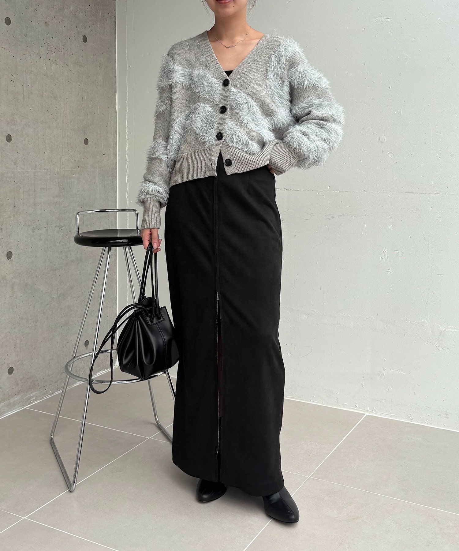 CAPRICIEUX LE'MAGE｜WAVEフェザーカーディガン | Rakuten Fashion