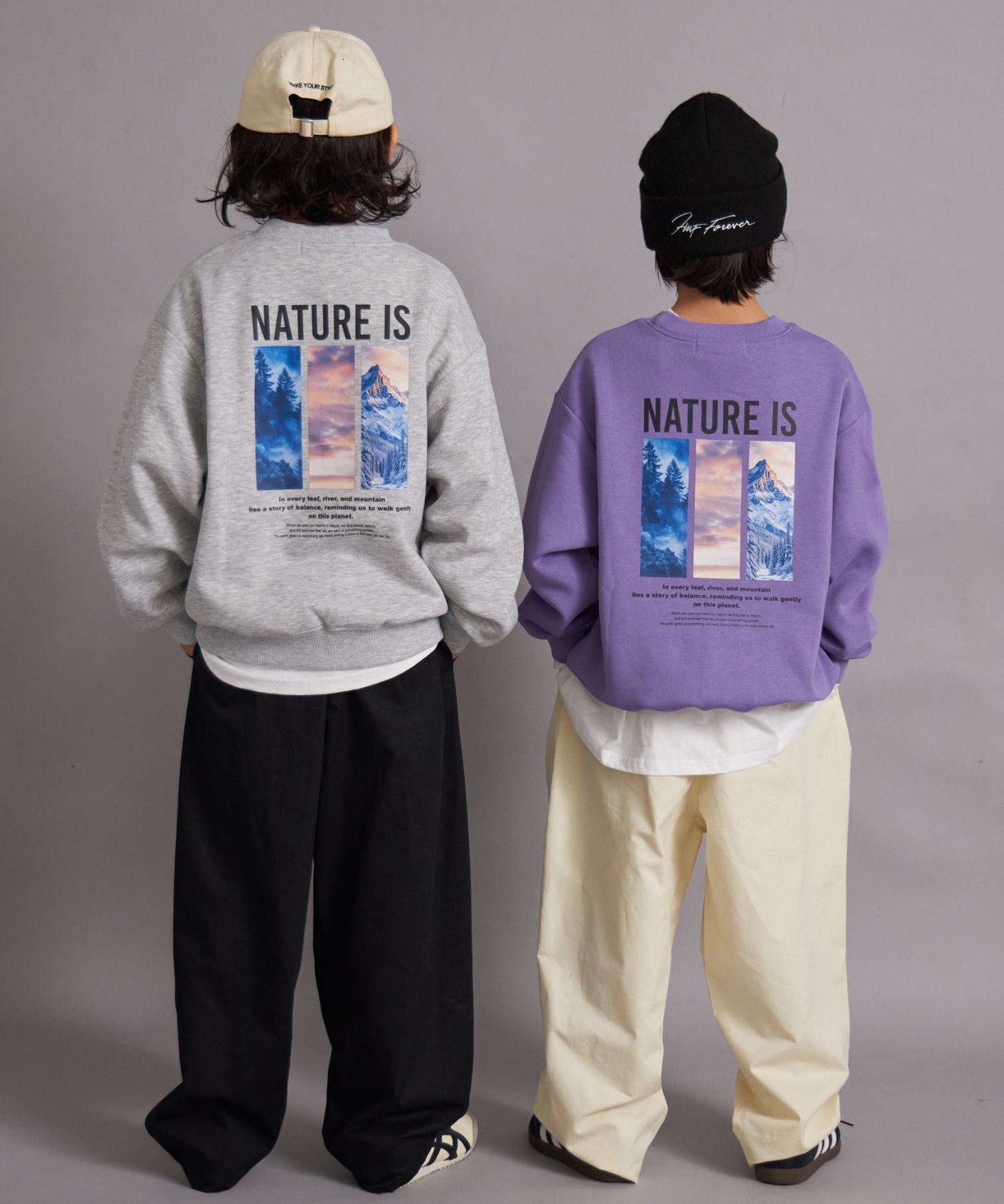 pairmanon｜裏起毛 フォトプリント スウェット トレーナー【PAIRMANON