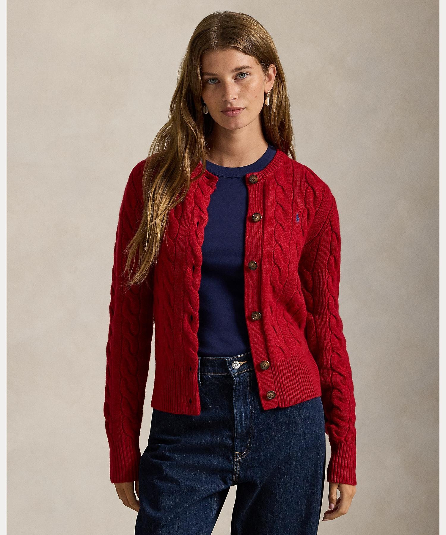 RALPH LAUREN｜ケーブルニット ウールカシミヤ カーディガン | Rakuten