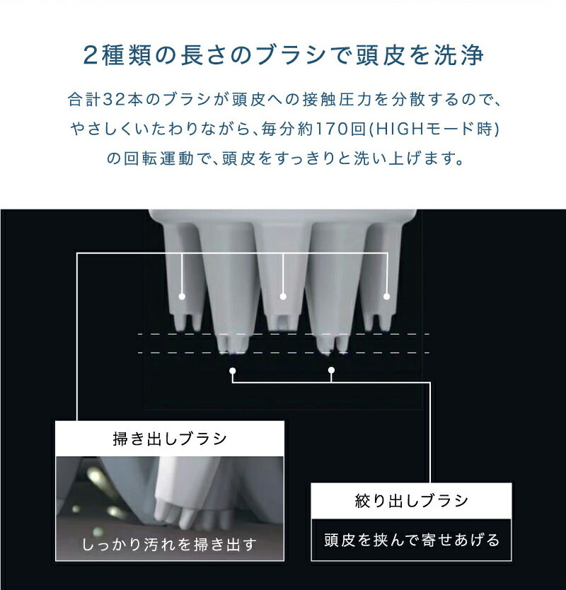 楽天市場】頭皮マッサージ ヘッドスパ H&〔アッシュアンド〕 1台