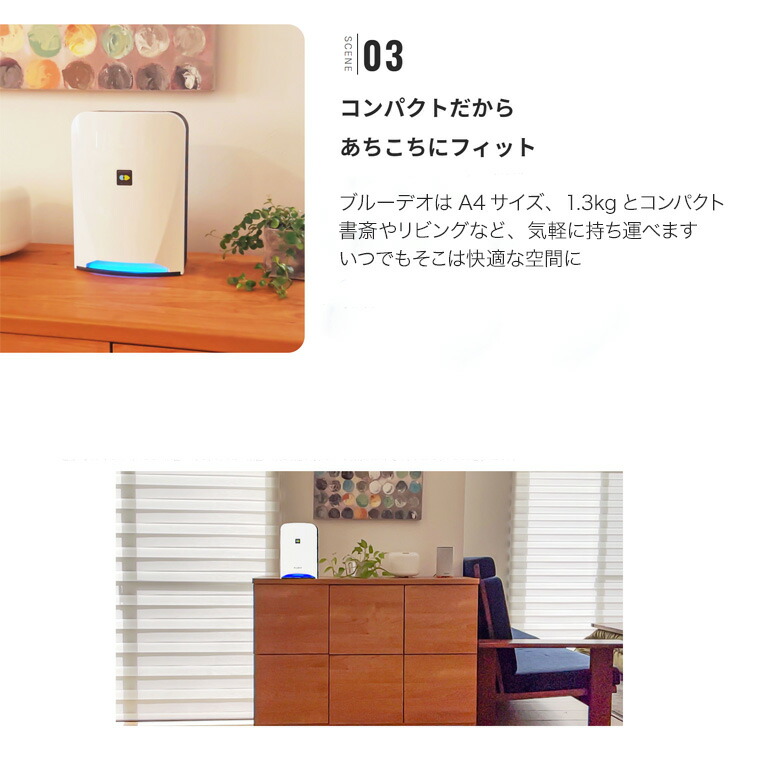 楽天市場】Blue Deo (ブルーデオ) 空気清浄機 S型 光触媒 約8畳 消臭
