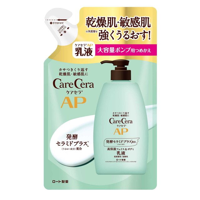 楽天市場】ケアセラAP フェイス＆ボディ乳液 大容量つめかえ用 370ml