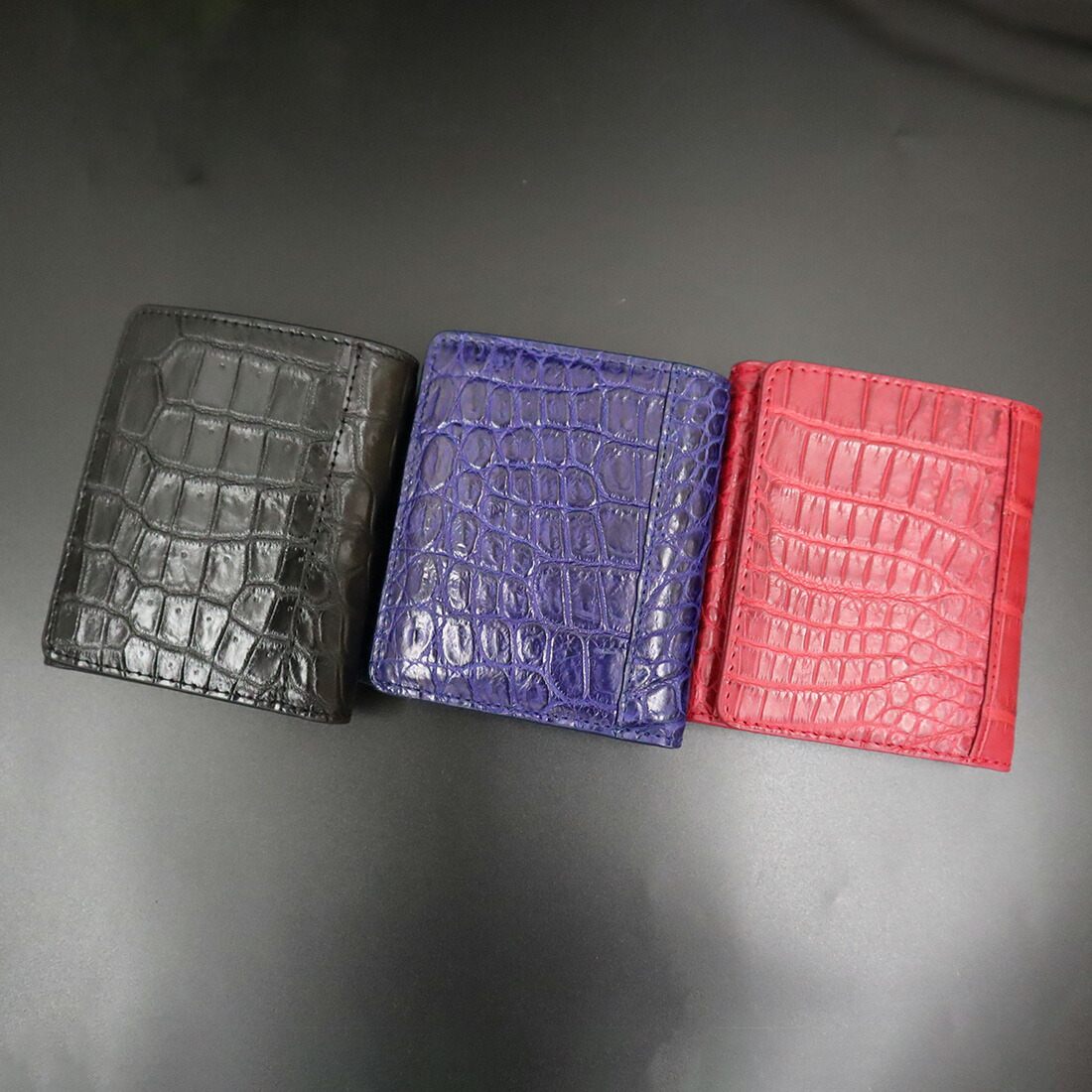 楽天市場】お買い物マラソンセール クロコダイル ワニ革 二つ折り財布