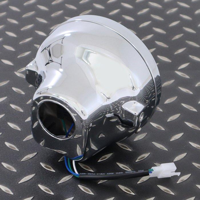 楽天市場】ヤマハ SR400 ヘッドライト メッキ レンズ径130φ H4