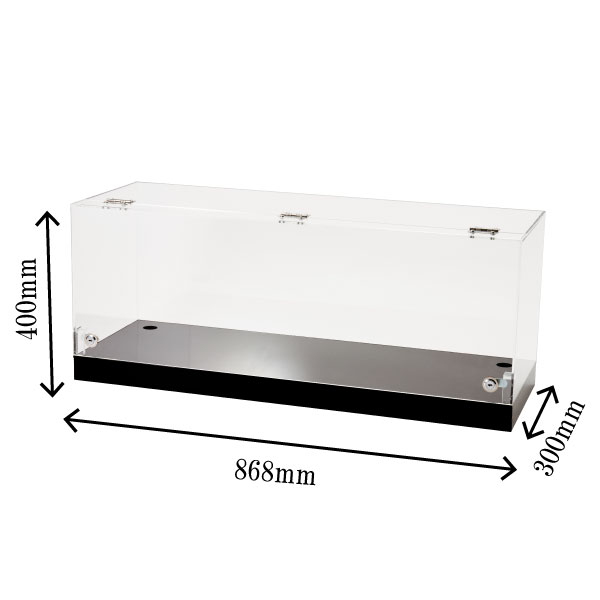 楽天市場】アクリル 鍵付き展示ケース 台座付き W868×D300×H400 5mm