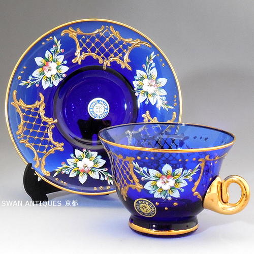 楽天市場】ベネチアン グラス ムラノ カップ＆ソーサー イタリア 24