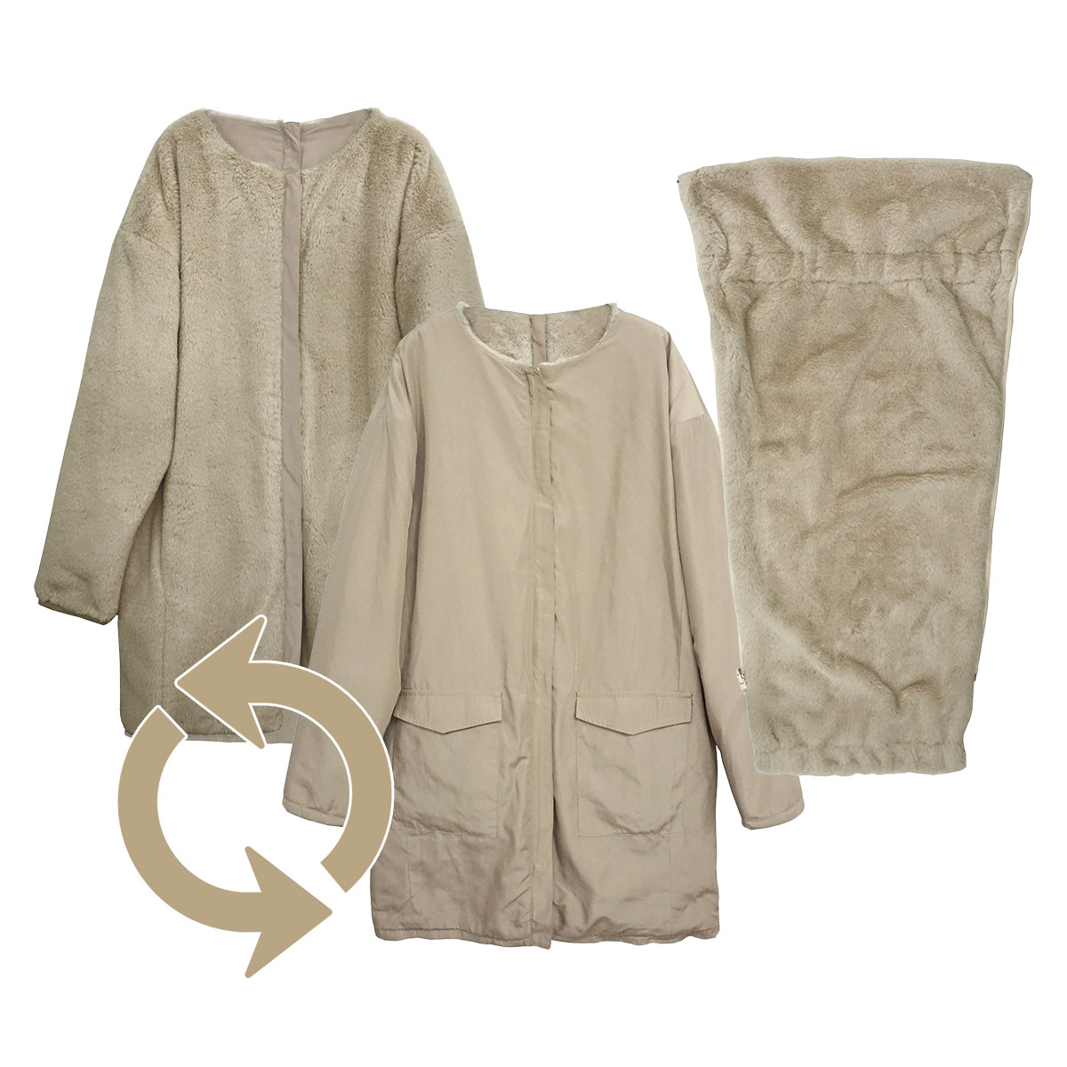 楽天市場】SALE ママコート ファーコート 抱っこ おんぶ 対応