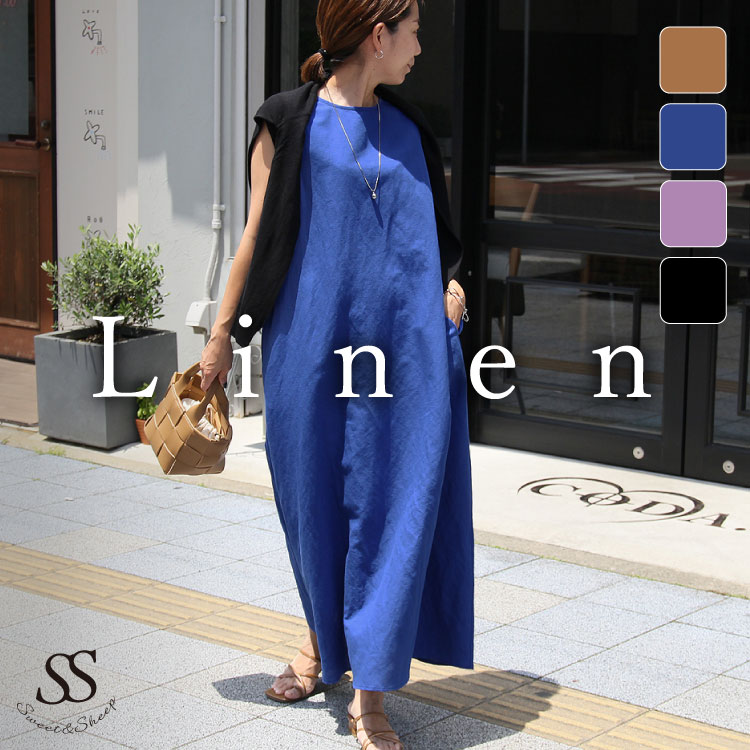楽天市場】ワンピース レディース きれいめ リネン 麻 綿 コットン