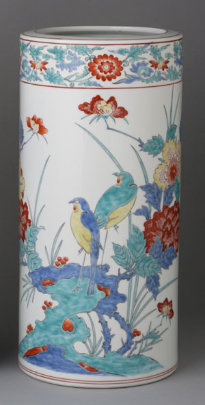 楽天市場】傘立て 陶器 有田焼 傘立15寸 渕唐草岩花鳥 Y400-C : 器茶房