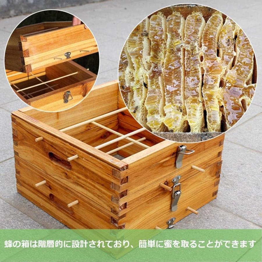楽天市場】3/5階 蜜蜂巣箱 ミツバチ 巣箱 重箱式 養蜂箱 養蜂用具 杉材