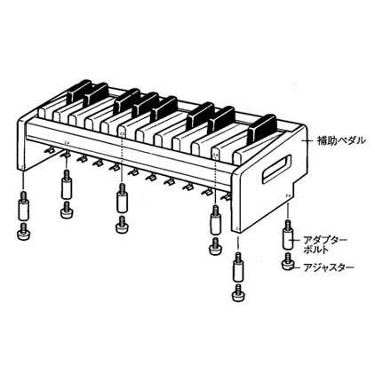 楽天市場】PK2BLT アダプターボルト 補助ペダル鍵盤をELSシリーズで