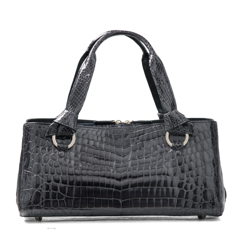 楽天市場】クロコダイル ハンドバッグ シャイニング 加工 センター取り
