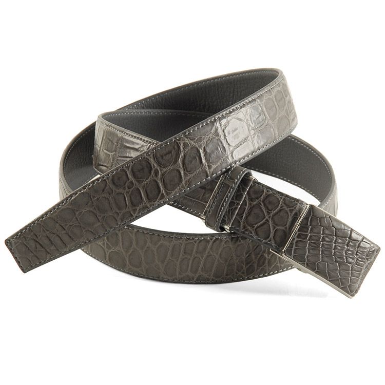 楽天市場】日本製 クロコダイル ベルト マット仕上げ メンズベルト 牛