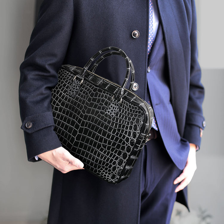 楽天市場】日本製 クロコダイル 2way ビジネスバッグ マット 加工