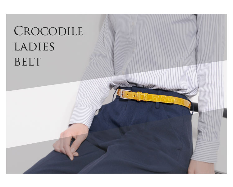 楽天市場】日本製 レディース ベルト クロコダイル 20mm 幅 ピンタイプ
