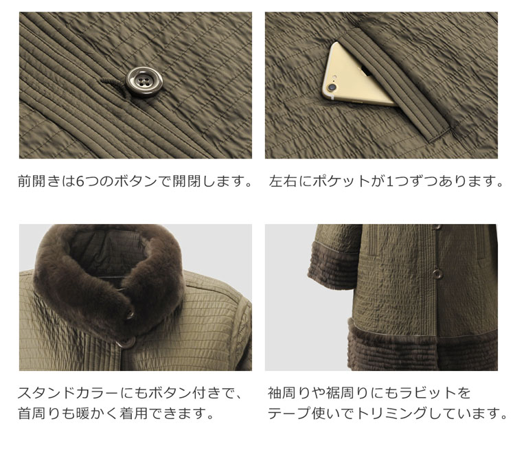 楽天市場】【40%offクーポン】レディース スタンドカラー コート 内側