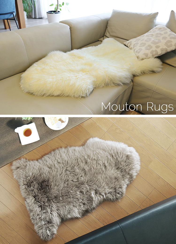 楽天市場】ムートン ラグ 1匹物 ファー ラグマット カーペット