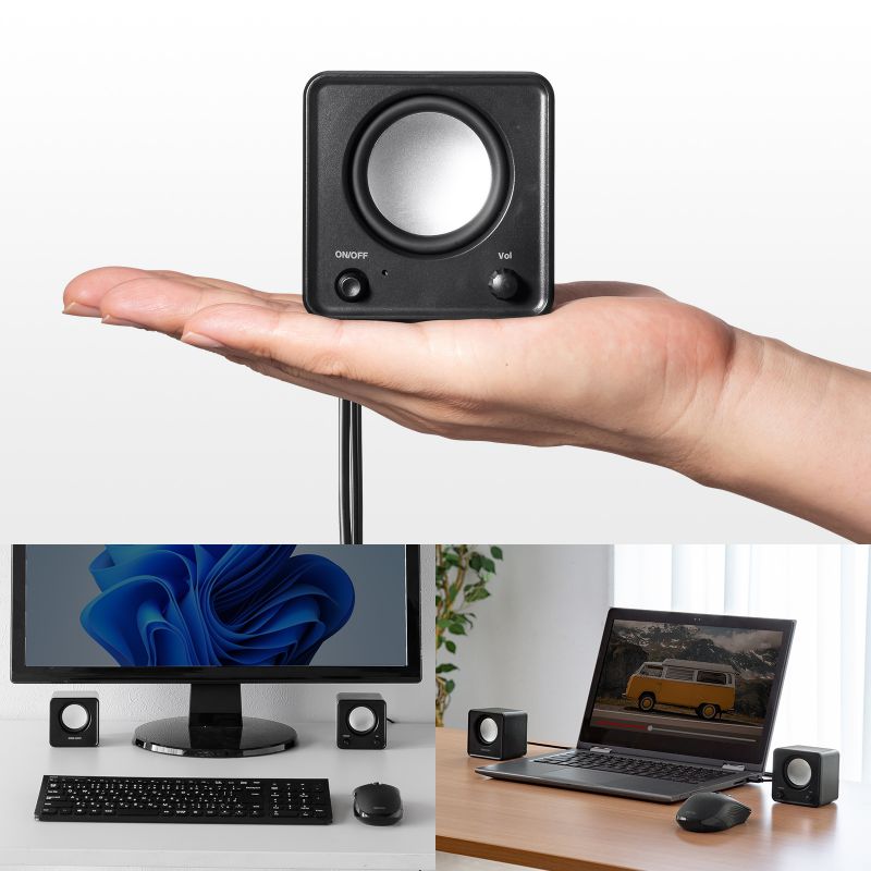 楽天市場】コンパクトPCスピーカー USB接続 スピーカー 6W出力