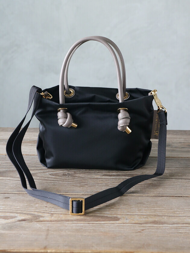 楽天市場】≪10％OFF≫ VIOLAd'ORO バッグ BIANCA ブラック x トープ