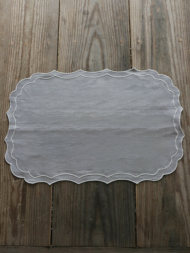 楽天市場】Borgo delle tovaglie プレースマット グレー レクト