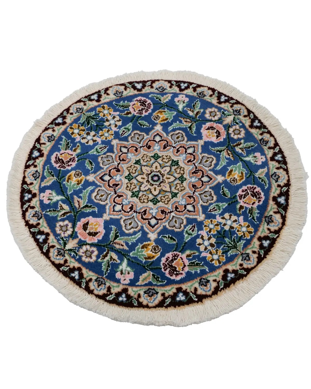 楽天市場】ペルシャ絨毯 ナイン産 ウール 約55cm x 55cm 円形 ラウンド