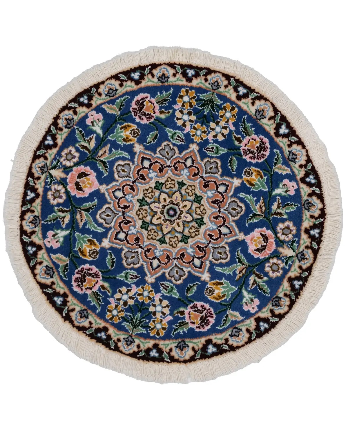 楽天市場】ペルシャ絨毯 ナイン産 ウール 約55cm x 55cm 円形 ラウンド